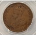 AUSTRALIA 1925 . ONE 1 PENNY . PCGS XF40